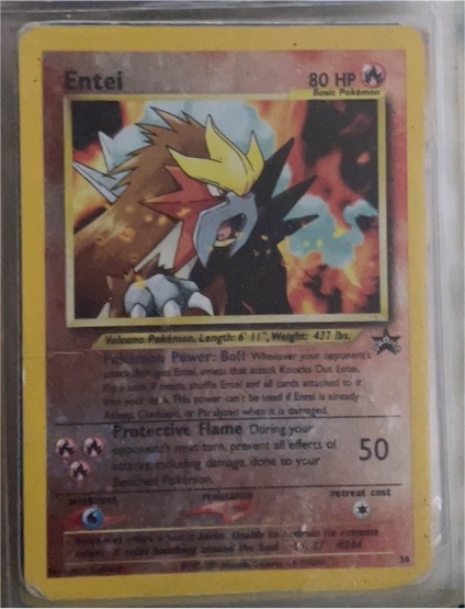 2001 Pokémon #34 Entei Black Star Promo — front
