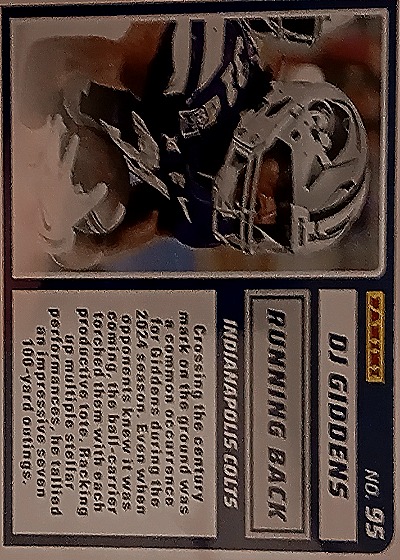 2024 Panini Score #95 DJ Giddens — back