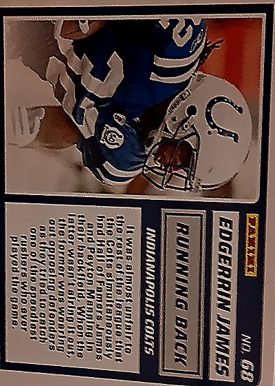 1995 Score #68 Edgerrin James — back