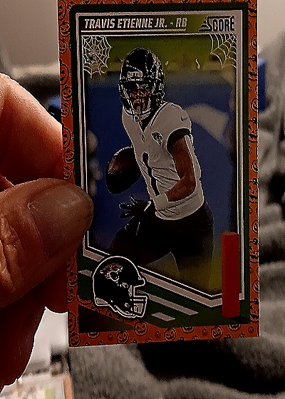 2025 Panini Score A Treat #222 Travis Etienne Jr. — front
