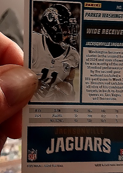 2025 Panini Score-A-Treat #259 Parker Washington — back