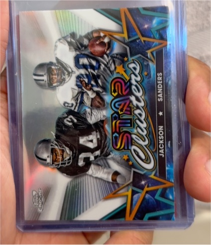 2024 Topps Chrome Cosmic Star Clusters #SCL-15 Bo Jackson Barry Sanders — front