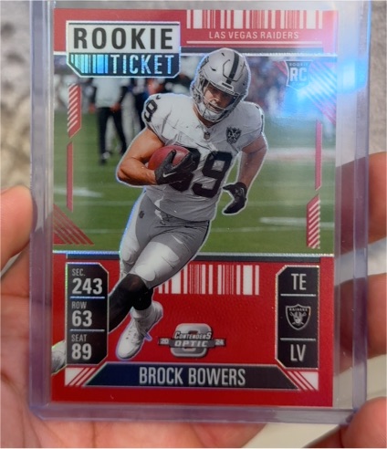 2024 Panini Contenders Optic #89 Brock Bowers Rookie Ticket — front