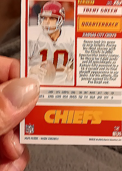 2023 Panini Score Football #79 Patrick Mahomes — back