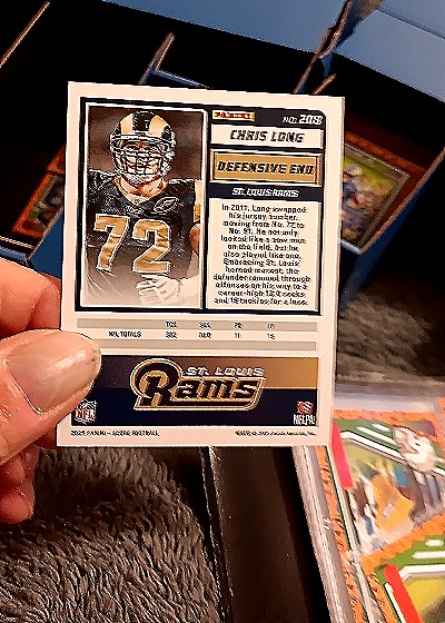 2008 Panini Score #2109 Chris Long — back