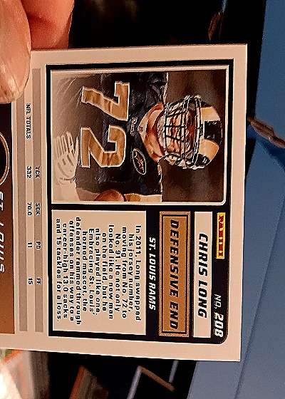 2025 Panini Score-A-Treat #208 Chris Long — back