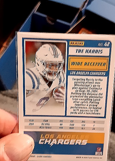2025 Panini Score #42 Tre Harris — back
