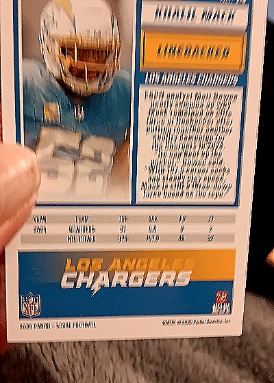 2025 Panini Score A Treat #14 Khalil Mack — back