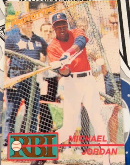 1991 RBI Magazine #1P Michael Jordan Prototype Rookie Card — front