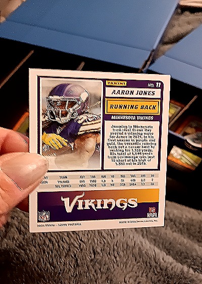 2025 Panini Score A Treat #11 Aaron Jones — back