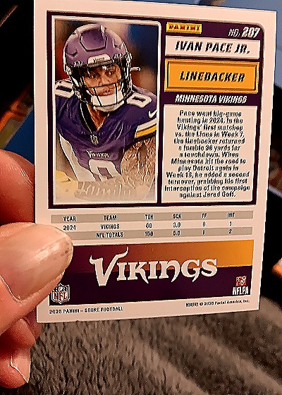 2025 Panini Score A Treat Halloween #207 Ivan Pace Jr. — back