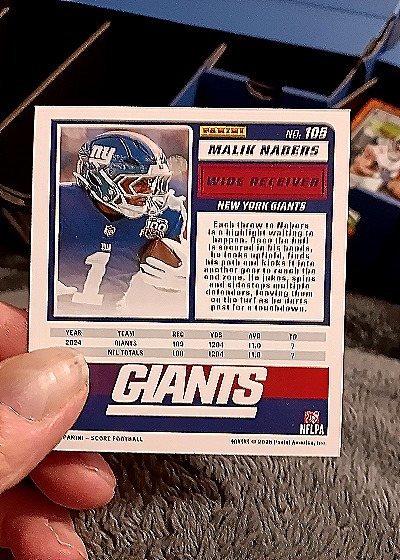2025 Panini Score-A-Treat #105 Malik Nabers — back