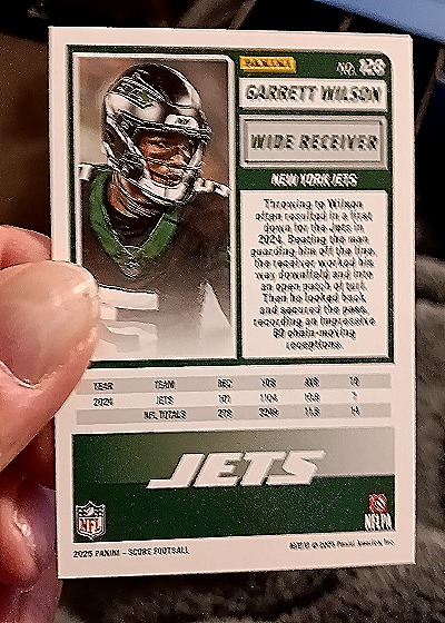2025 Panini Score #139 Garrett Wilson — back