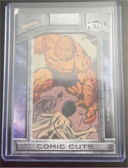 2024 Skybox Marvel Metal Universe Avengers Comic Cuts #255 Thing — front
