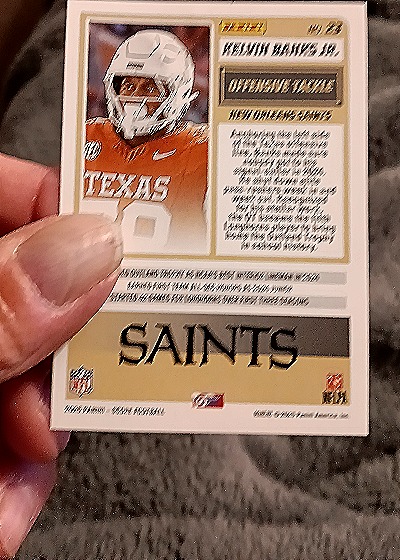 2025 Panini Score A Treat #23 Kelvin Banks Jr. — back