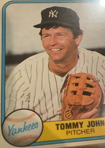 1981 Fleer #81 Tommy John — front