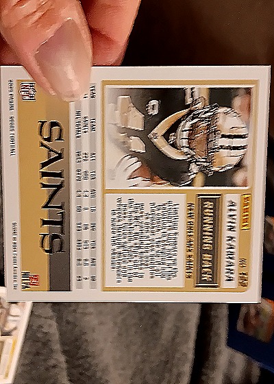 2025 Panini Score A Treat #122 Alvin Kamara — back