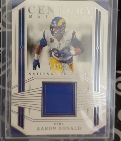 2023 Panini National Treasures Century Materials #CEN-ADD Aaron Donald — front