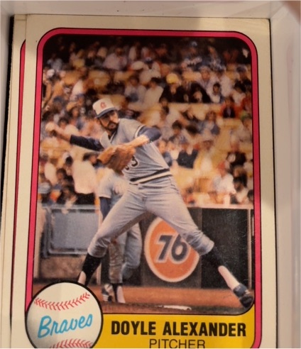 1981 Fleer #255 Doyle Alexander — front