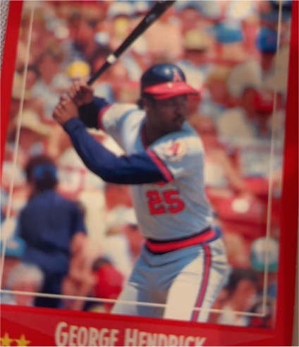 1988 Score #308 George Hendrick — front