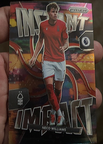2022-23 Panini Prizm Premier League Instant Impact #10 Neco Williams — front
