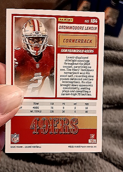 2025 Panini Score #134 Deommodore Lenoir — back