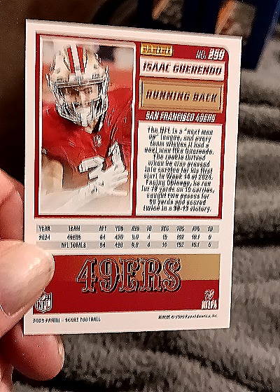 2023 Panini Score Football #889 Isaac Guillory — back