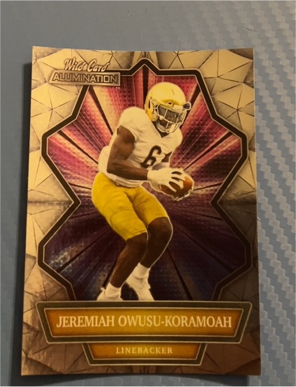 2021 Wild Card Alumination #ABC-20 Jeremiah Owusu-Koramoah — front