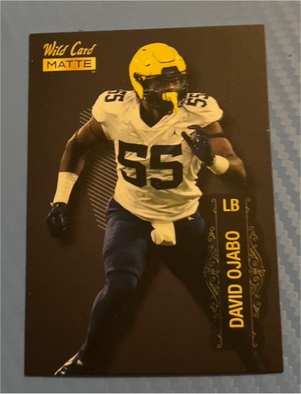 2022 Wild Card Matte Black #MB-29 David Ojabo — front