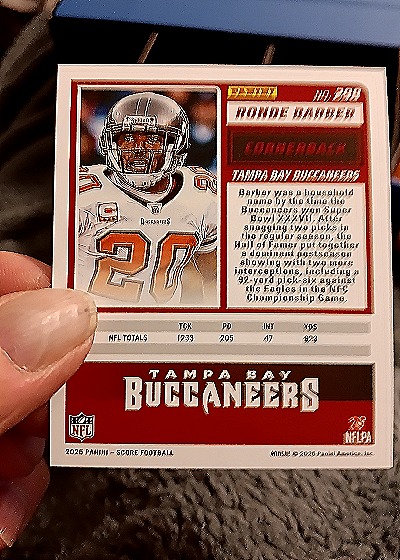 2025 Panini Score-A-Treat #298 Ronde Barber — back