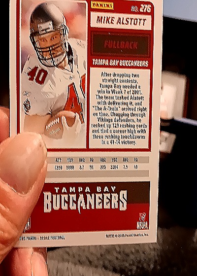 2001 Score #276 Mike Alstott — back