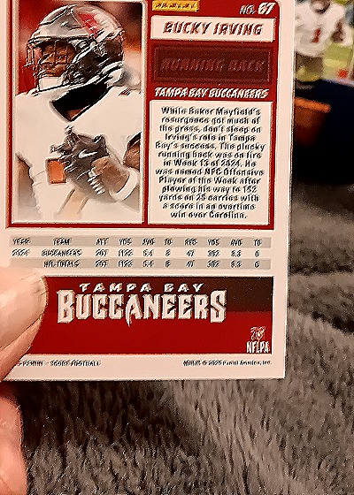 2025 Panini Score-A-Treat #67 Ricky Irving — back