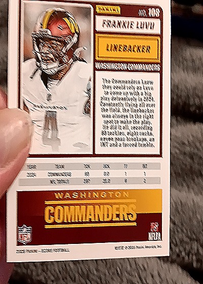 2023 Panini #109 Frankie Luvu — back