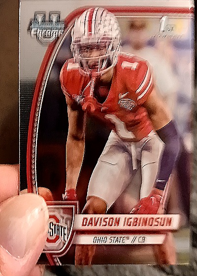 2024 Bowman University Chrome #54 Davison Igbinosun — front