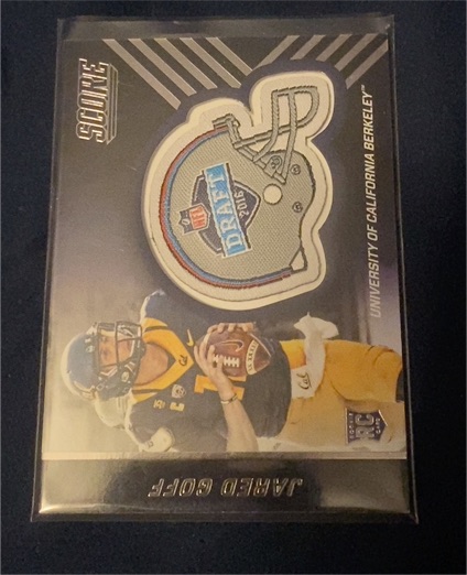 2016 Panini Score #2 Jared Goff Rookie Helmets Patch — front