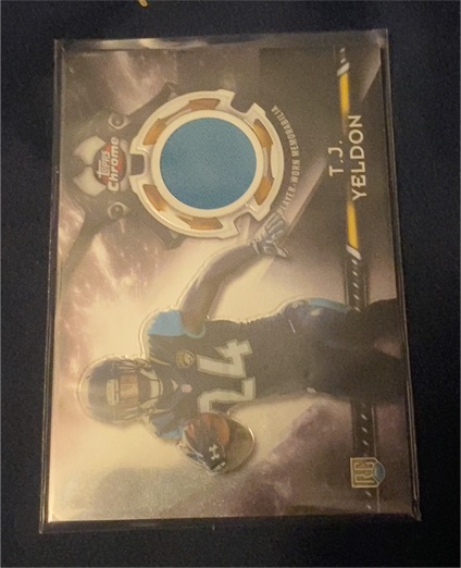 2015 Topps Chrome Rookie Retail Relics #TCRR-TJY T.J. Yeldon — front
