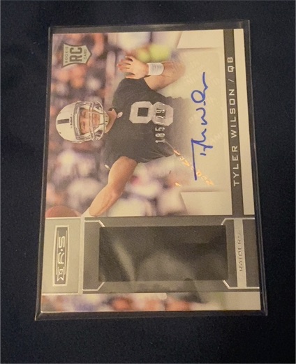 2013 Panini Rookies & Stars Materials Signatures Longevity #165 Tyler Wilson — front