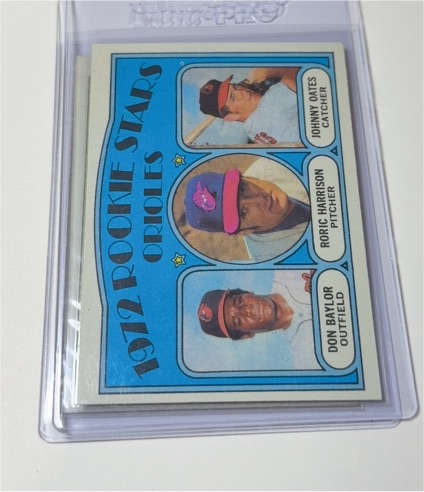 1972 Topps #474 Orioles Rookie Stars Don Baylor, Johnny Oates, Roric Harrison — front