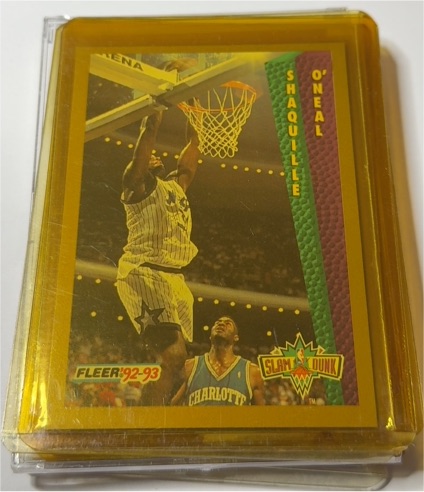1992-93 Fleer #298 Shaquille O'Neal Slam Dunk Rookie Card — front