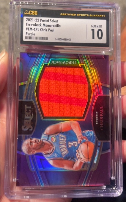 2021-22 Panini Select Throwback Memorabilia #TM-CPL Chris Paul — front