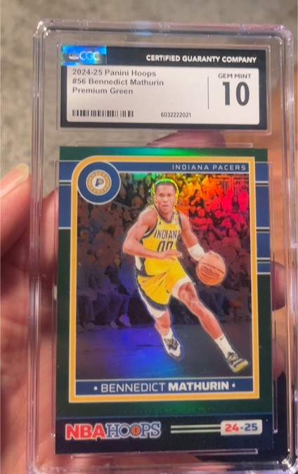 2024-25 Panini Hoops #56 Bennedict Mathurin Premium Green — front