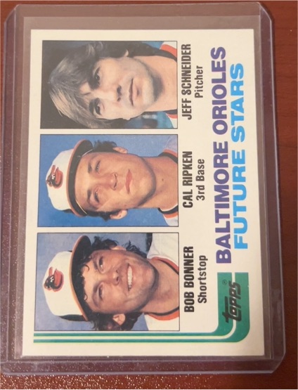 1982 Topps #21 Baltimore Orioles Future Stars Cal Ripken Jeff Schneider Bob Bonner — front