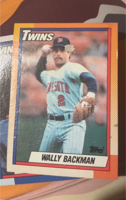 1990 Topps #218 Wally Backman — front