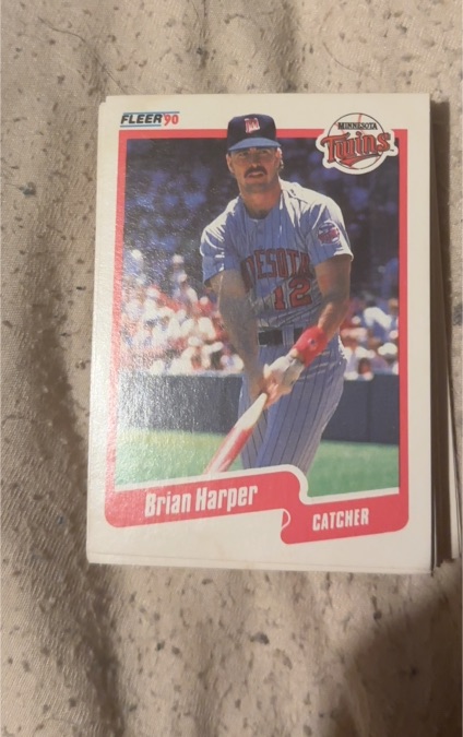 1990 Fleer #377 Brian Harper — front