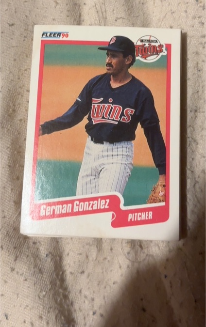 1990 Fleer #376 German Gonzalez — front