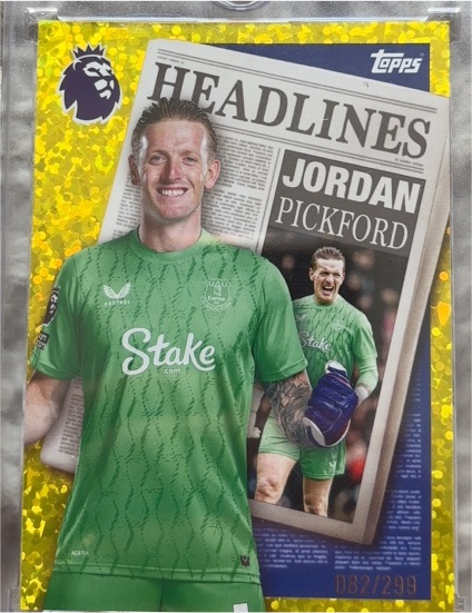 2026 Topps Premier League Headlines #DB2/299 Jordan Pickford — front