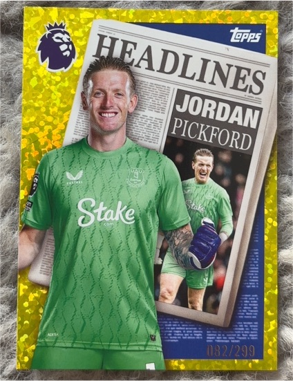 2025 Topps Premier League Headlines #082 Jordan Pickford — front