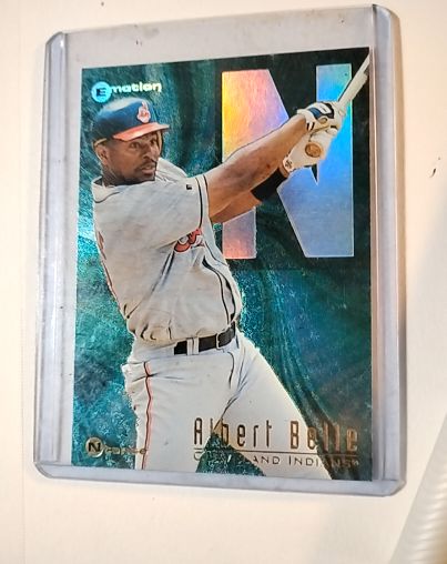 1996 Emotions Albert Belle Cleveland Indians — front