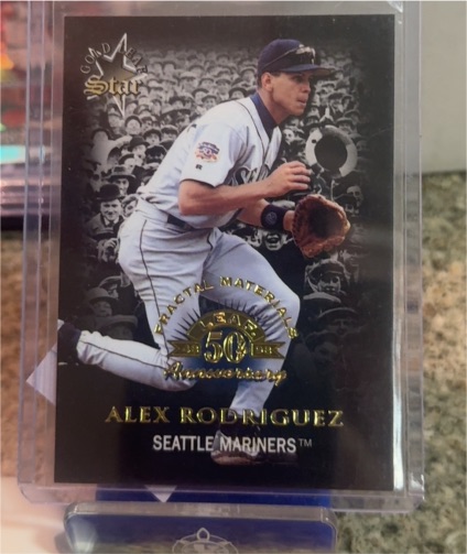 1998 Leaf Gold Star Fractal Materials #165 Alex Rodriguez — front