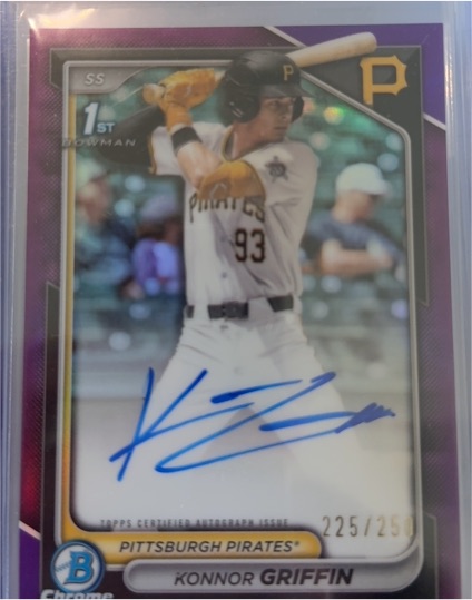 2024 Bowman Chrome Draft #BD-22 Konnor Griffin — front